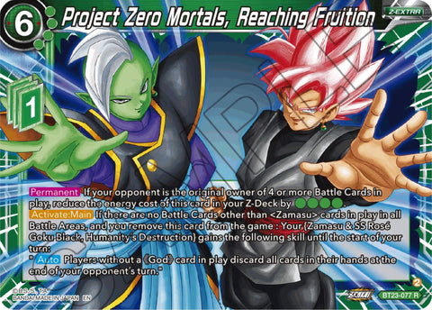 Project Zero Mortals, Reaching Fruition (BT23-077) [Perfect Combination] Parallel Foil