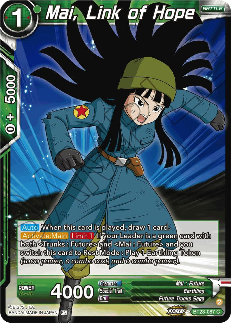 Mai, Link of Hope (BT23-087) [Perfect Combination] Parallel Foil
