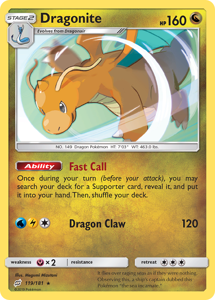 Dragonite (119/181) [Sun & Moon: Team Up] Reverse Holofoil