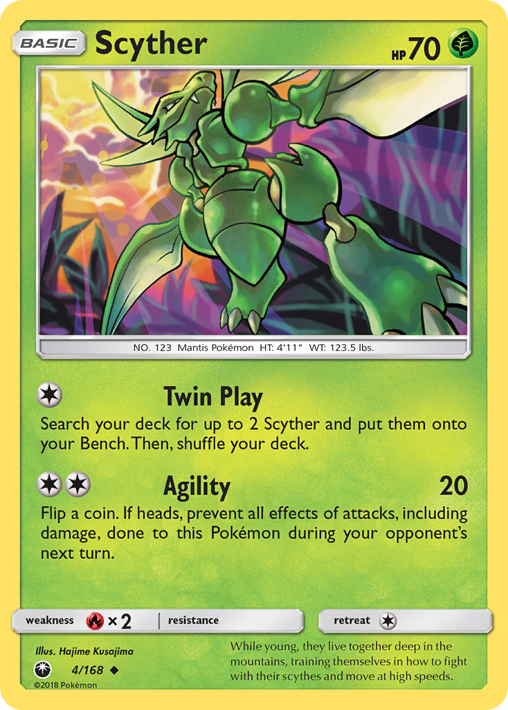 Scyther (4/168) [Sun & Moon: Celestial Storm] Reverse Holofoil
