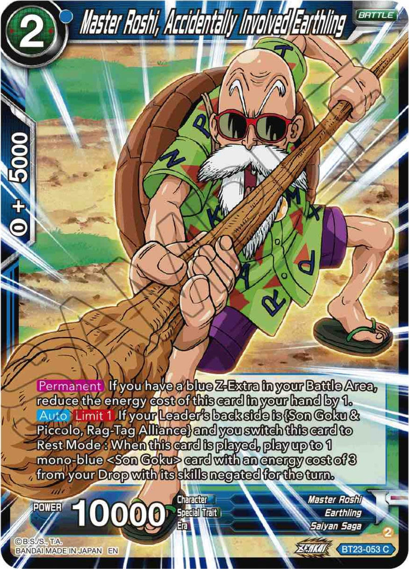 Master Roshi, Accidentally Involved Earthling (BT23-053) [Perfect Combination] Parallel Foil