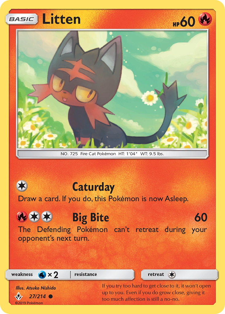 Litten (27/214) [Sun & Moon: Unbroken Bonds] Reverse Holofoil