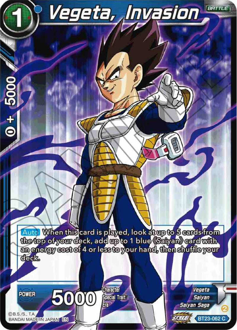 Vegeta, Invasion (BT23-062) [Perfect Combination] Parallel Foil