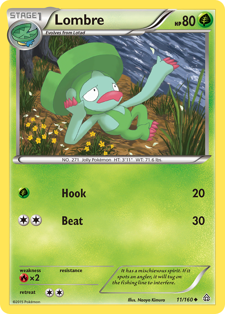 Lombre (11/160) [XY: Primal Clash] Reverse Holofoil