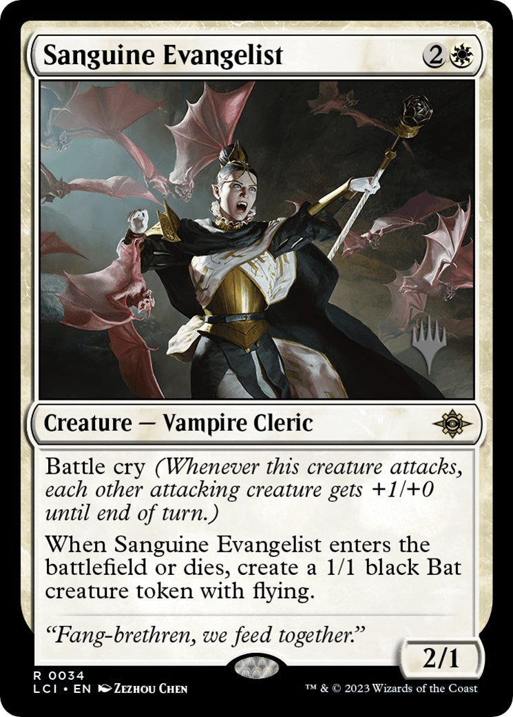 Sanguine Evangelist (Promo Pack) [The Lost Caverns of Ixalan Promos] Foil
