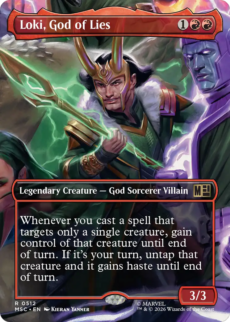 Loki, God of Lies (Borderless) [Marvel Super Heroes Commander] Foil