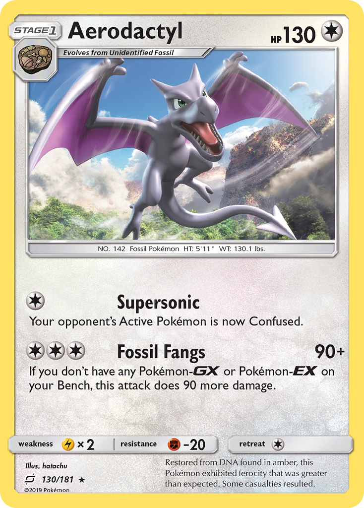 Aerodactyl (130/181) [Sun & Moon: Team Up] Reverse Holofoil