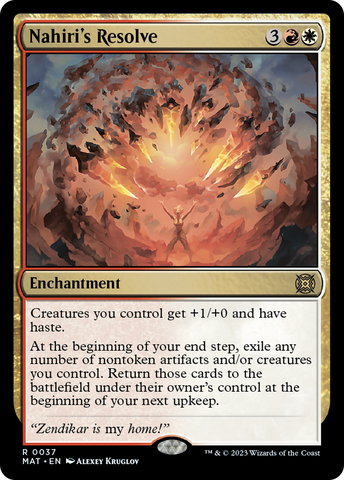 Nahiri's Resolve [March of the Machine: The Aftermath] Foil