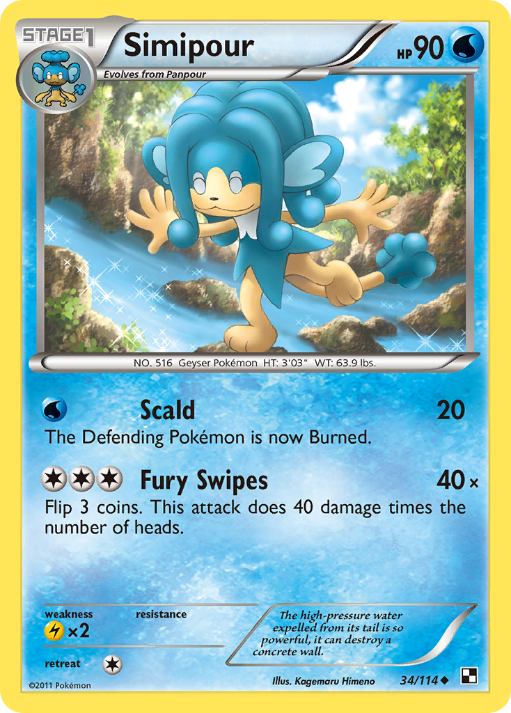 Simipour (34/114) [Black & White: Base Set] Reverse Holofoil