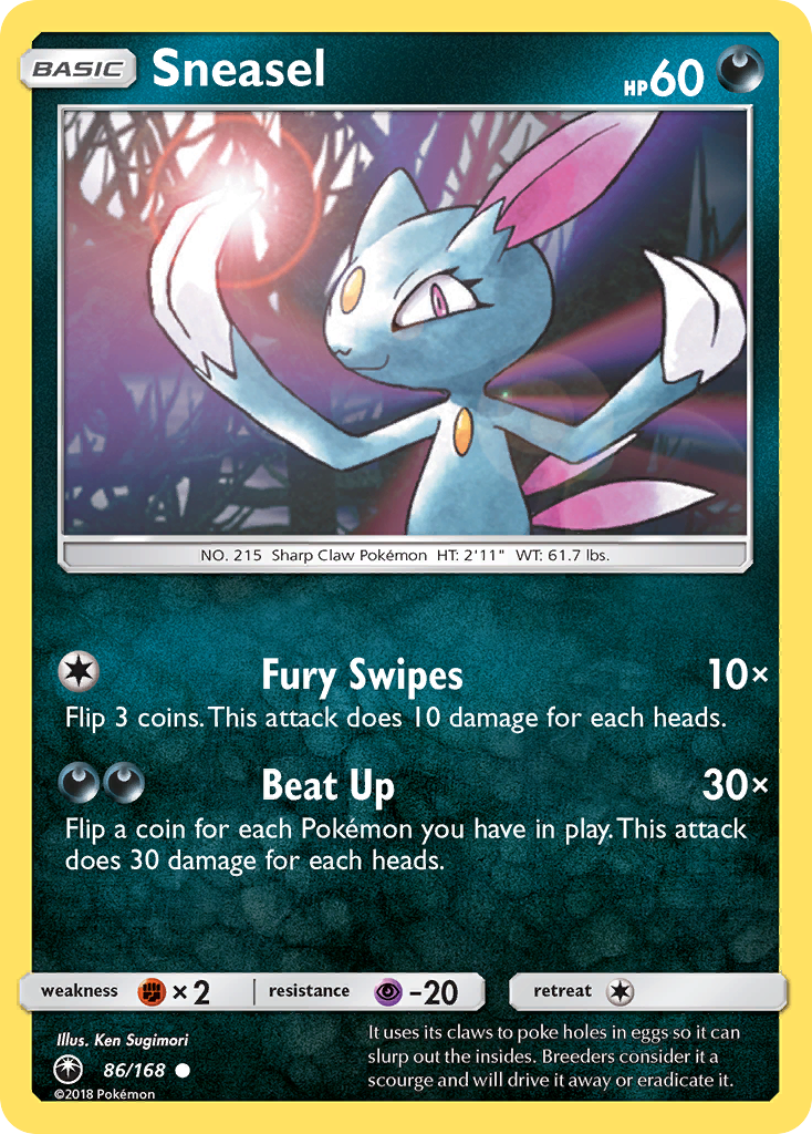 Sneasel (86/168) [Sun & Moon: Celestial Storm] Reverse Holofoil