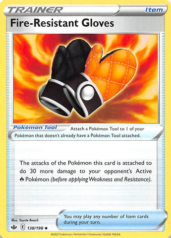 Fire-Resistant Gloves (138/198) [Sword & Shield: Chilling Reign] Reverse Holofoil