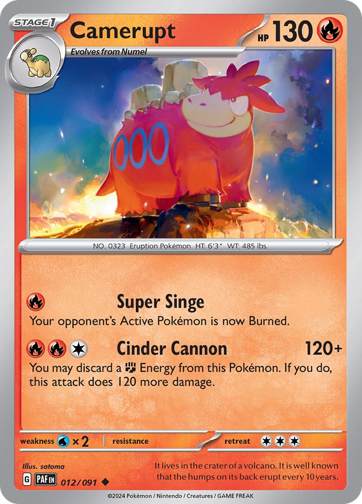 Camerupt (012/091) [Scarlet & Violet: Paldean Fates] Reverse Holofoil