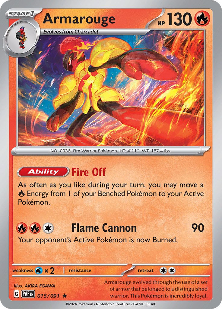 Armarouge (015/091) [Scarlet & Violet: Paldean Fates] Reverse Holofoil