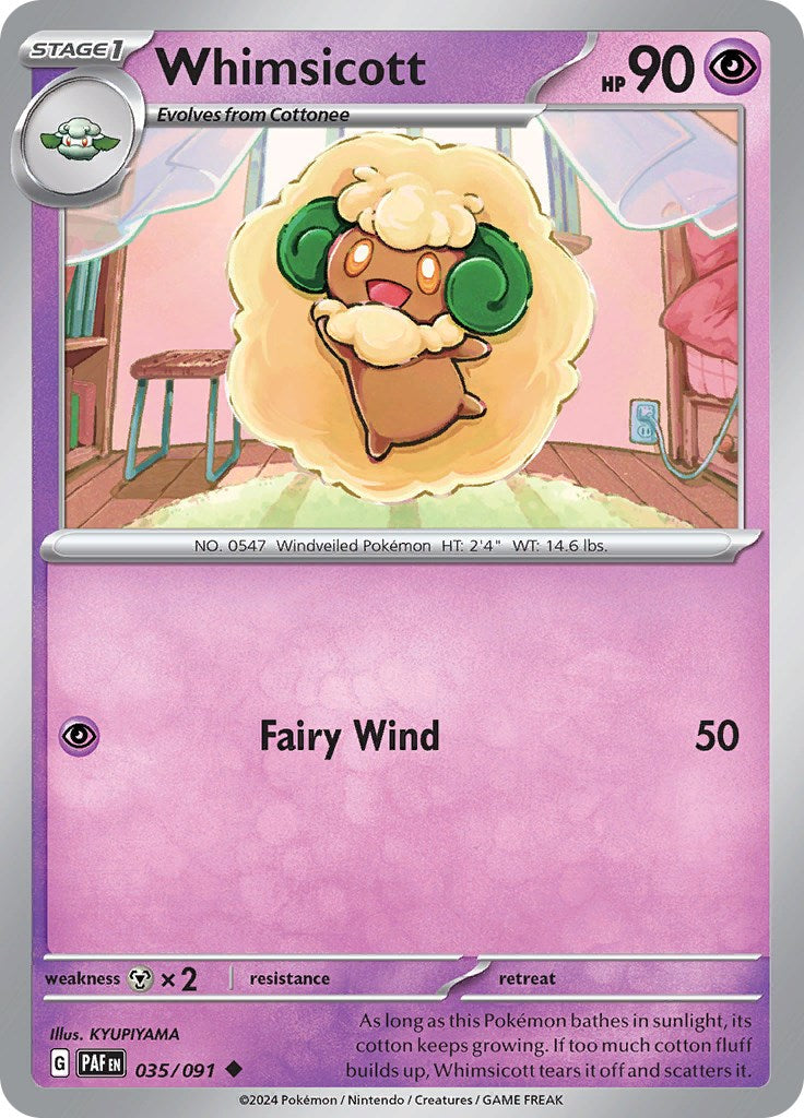 Whimsicott (035/091) [Scarlet & Violet: Paldean Fates] Reverse Holofoil