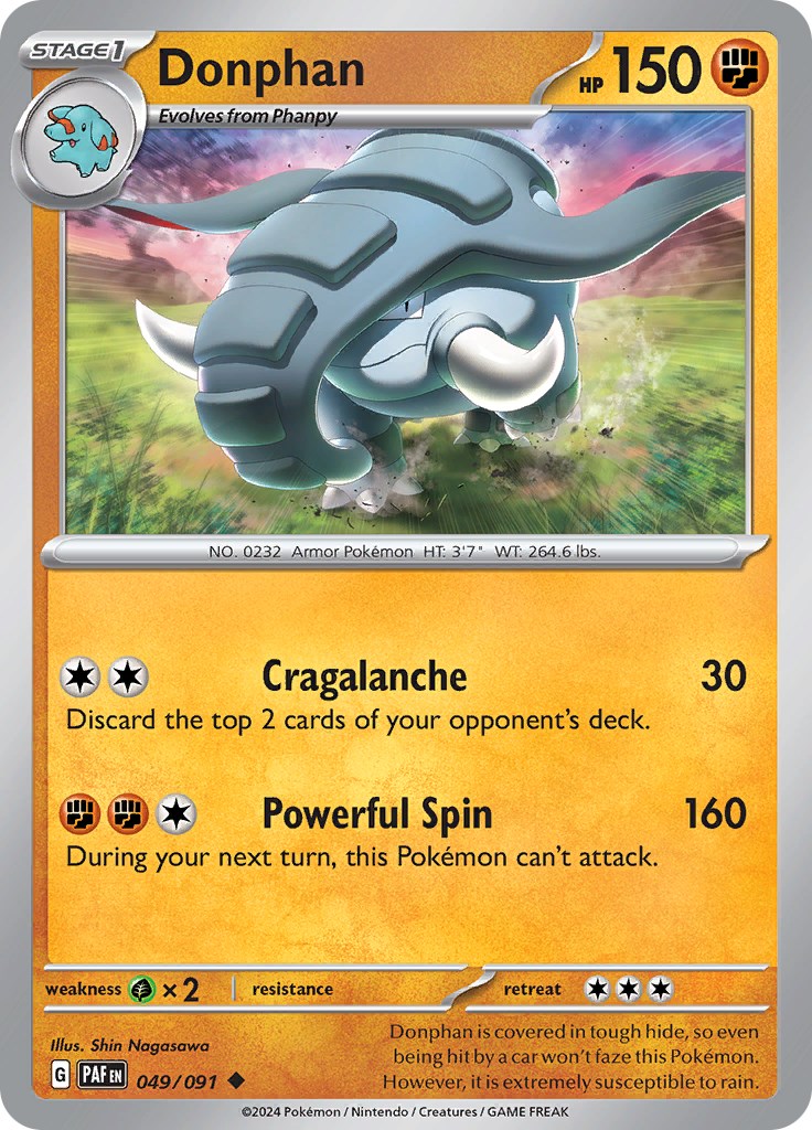Donphan (049/091) [Scarlet & Violet: Paldean Fates] Reverse Holofoil