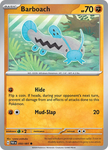 Barboach (050/091) [Scarlet & Violet: Paldean Fates] Reverse Holofoil