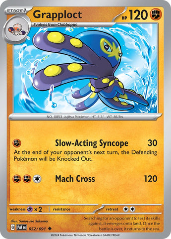 Grapploct (052/091) [Scarlet & Violet: Paldean Fates] Reverse Holofoil