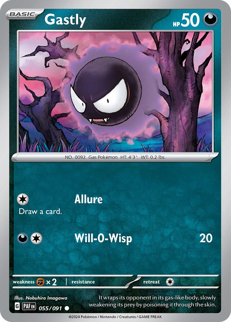 Gastly (055/091) [Scarlet & Violet: Paldean Fates] Reverse Holofoil