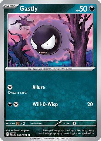 Gastly (055/091) [Scarlet & Violet: Paldean Fates] Reverse Holofoil