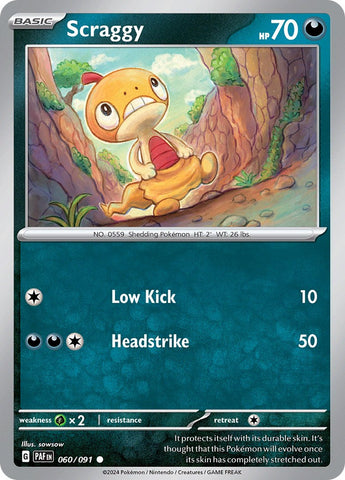 Scraggy (060/091) [Scarlet & Violet: Paldean Fates] Reverse Holofoil