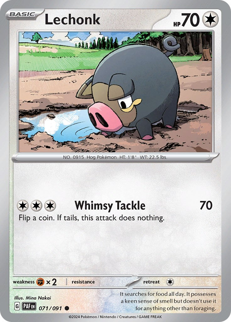 Lechonk (071/091) [Scarlet & Violet: Paldean Fates] Reverse Holofoil