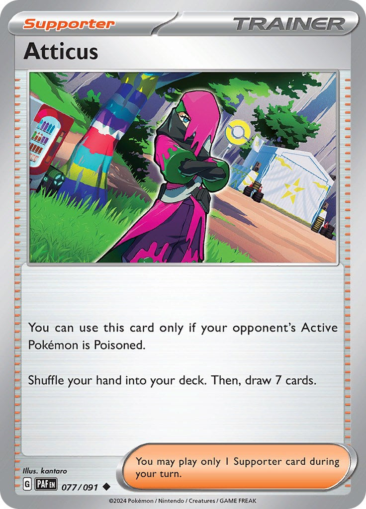 Atticus (077/091) [Scarlet & Violet: Paldean Fates] Reverse Holofoil