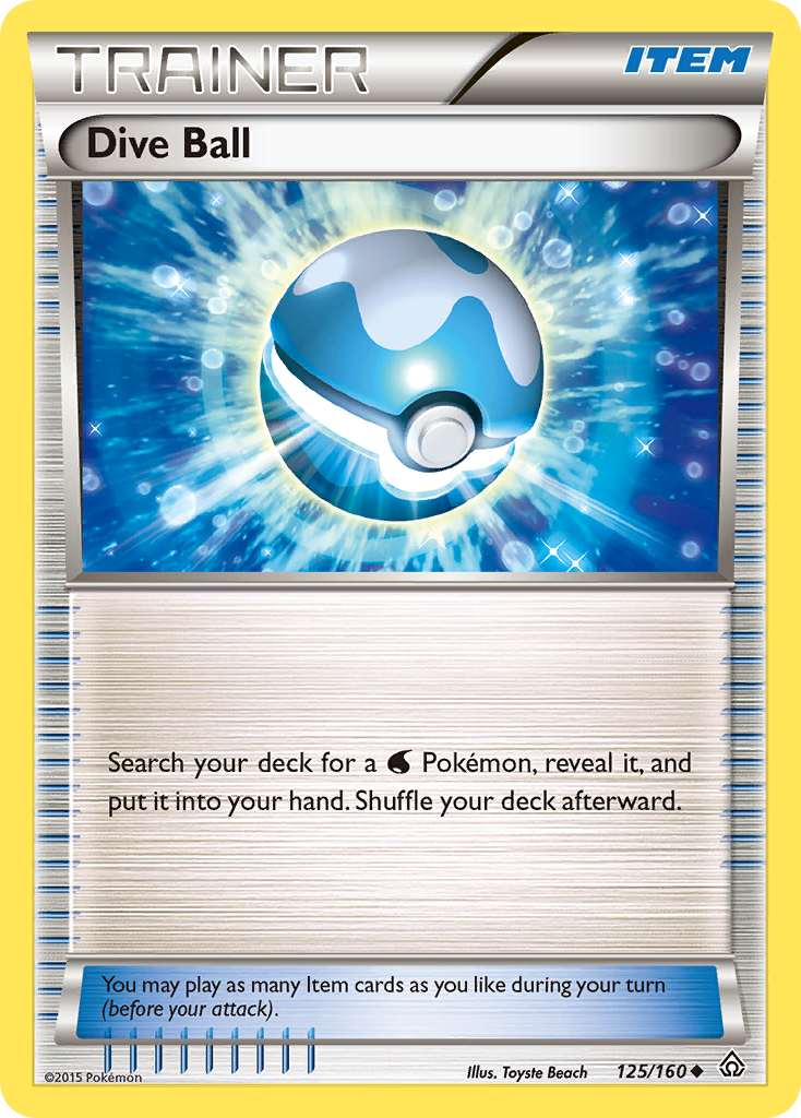 Dive Ball (125/160) [XY: Primal Clash] Reverse Holofoil
