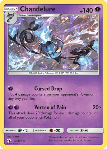 Chandelure (103/214) [Sun & Moon: Lost Thunder] Reverse Holofoil