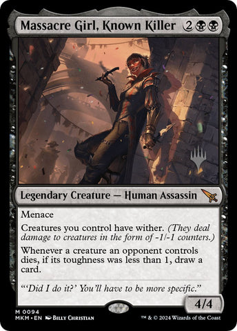 Massacre Girl, Known Killer (Promo Pack) [Murders at Karlov Manor Promos] Foil
