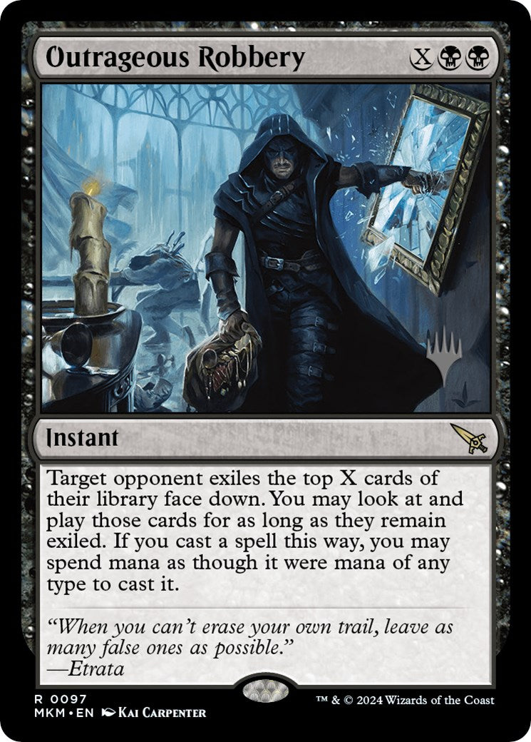 Outrageous Robbery (Promo Pack) [Murders at Karlov Manor Promos] Foil