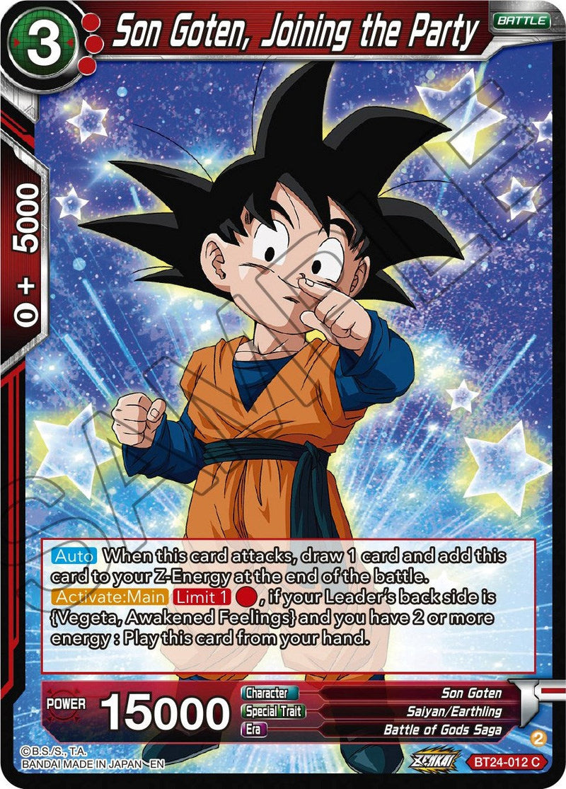 Son Goten, Joining the Party (BT24-012) [Beyond Generations] Parallel Foil