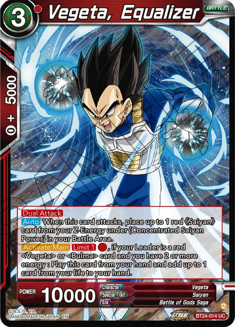 Vegeta, Equalizer (BT24-014) [Beyond Generations] Parallel Foil