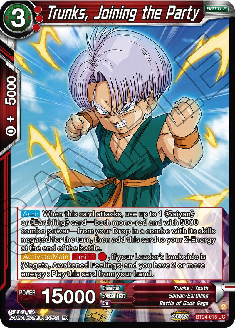 Trunks, Joining the Party (BT24-015) [Beyond Generations] Parallel Foil