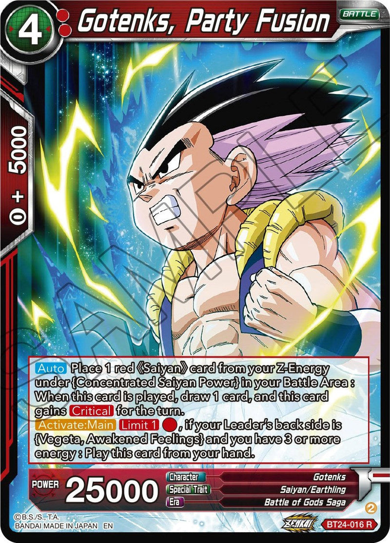 Gotenks, Party Fusion (BT24-016) [Beyond Generations] Parallel Foil