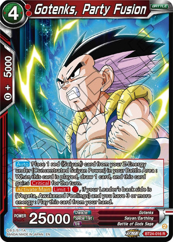 Gotenks, Party Fusion (BT24-016) [Beyond Generations] Parallel Foil