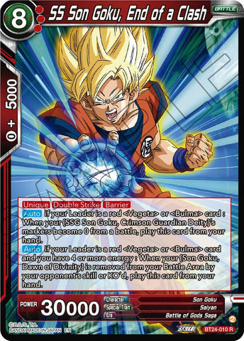 SS Son Goku, End of a Clash (BT24-010) [Beyond Generations] Parallel Foil
