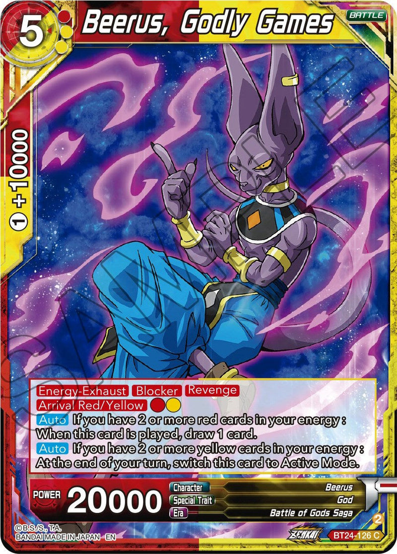 Beerus, Godly Games (BT24-126) [Beyond Generations] Parallel Foil
