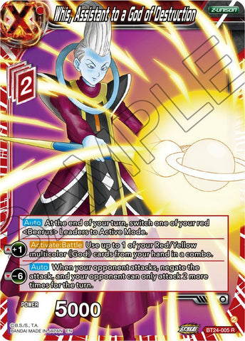 Whis, Assistant to a God of Destruction (BT24-005) [Beyond Generations] Parallel Foil