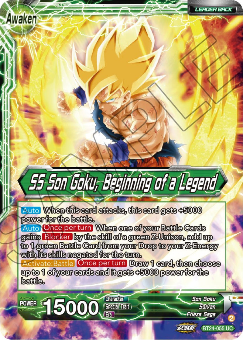 Son Goku // SS Son Goku, Beginning of a Legend (BT24-055) [Beyond Generations] Parallel Foil