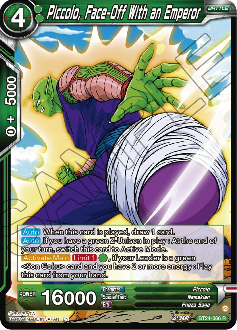 Piccolo, Face-Off With an Emperor (BT24-066) [Beyond Generations] Parallel Foil