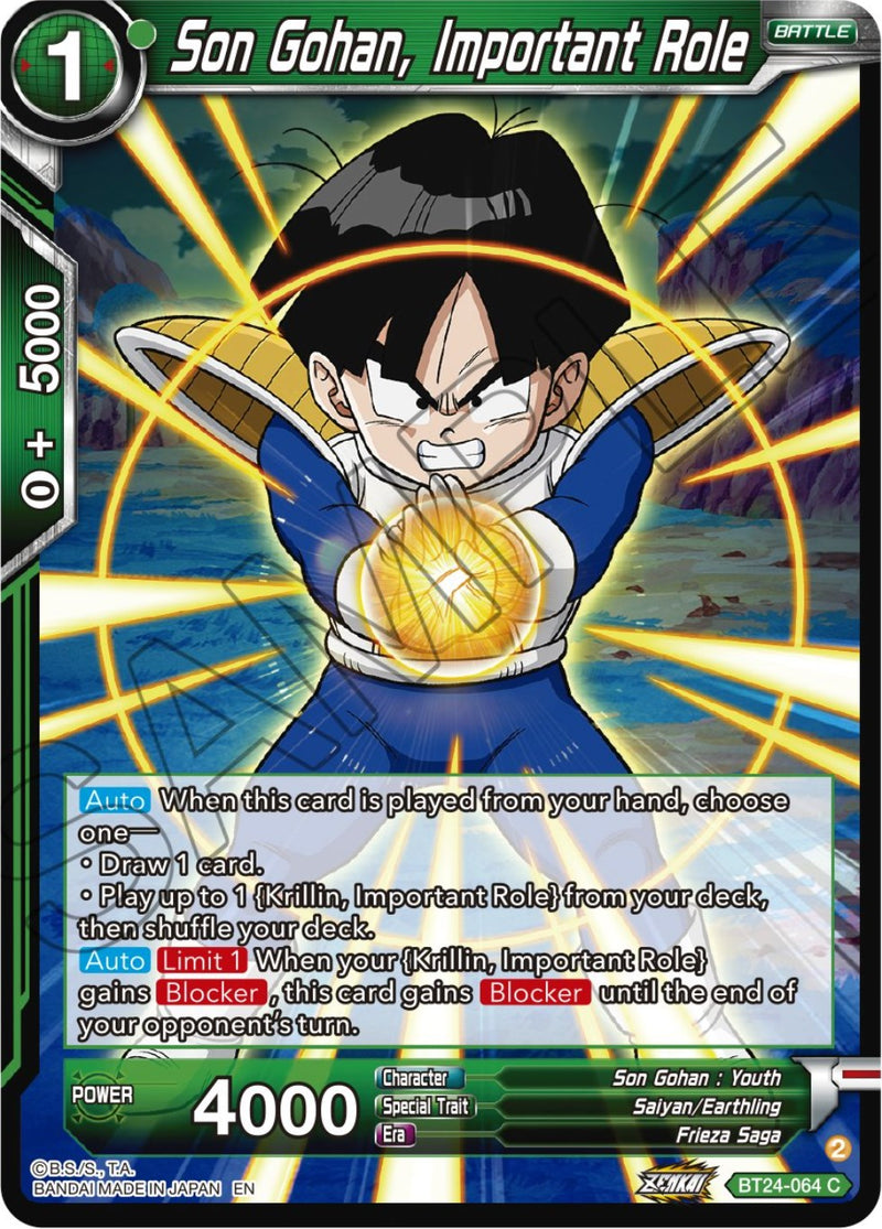 Son Gohan, Important Role (BT24-064) [Beyond Generations] Parallel Foil