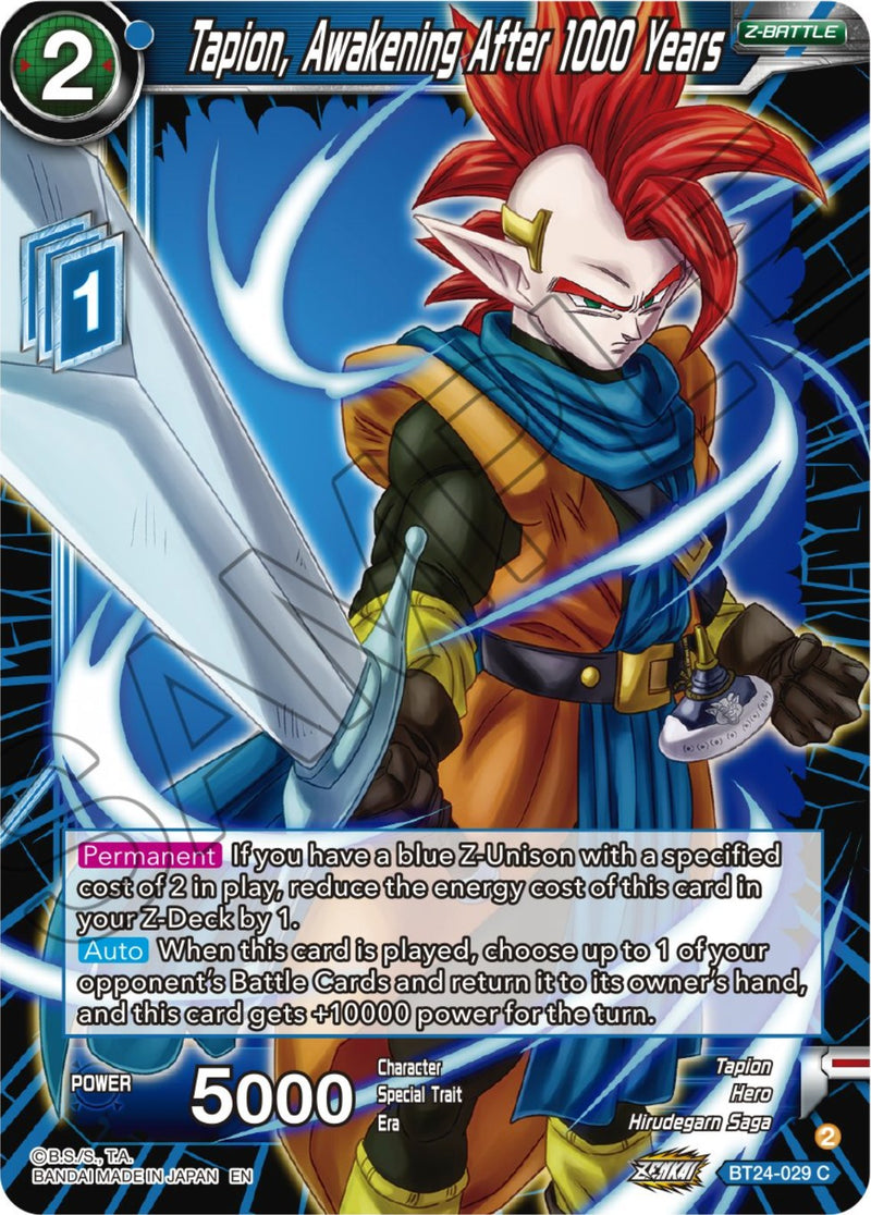 Tapion, Awakening After 1000 Years (BT24-029) [Beyond Generations] Parallel Foil