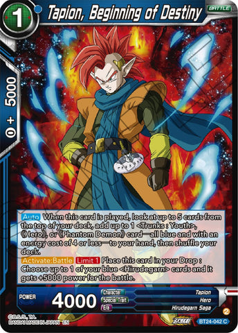 Tapion, Beginning of Destiny (BT24-042) [Beyond Generations] Parallel Foil