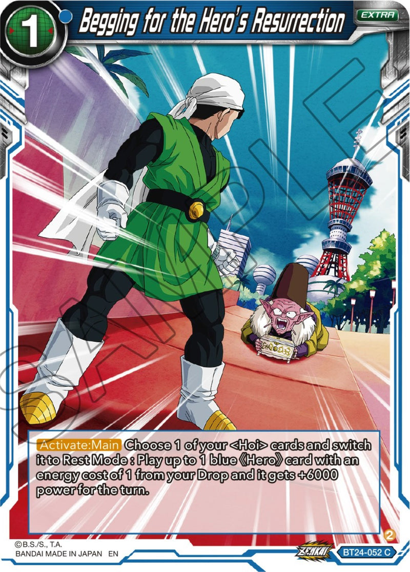 Begging for the Hero's Resurrection (BT24-052) [Beyond Generations] Parallel Foil