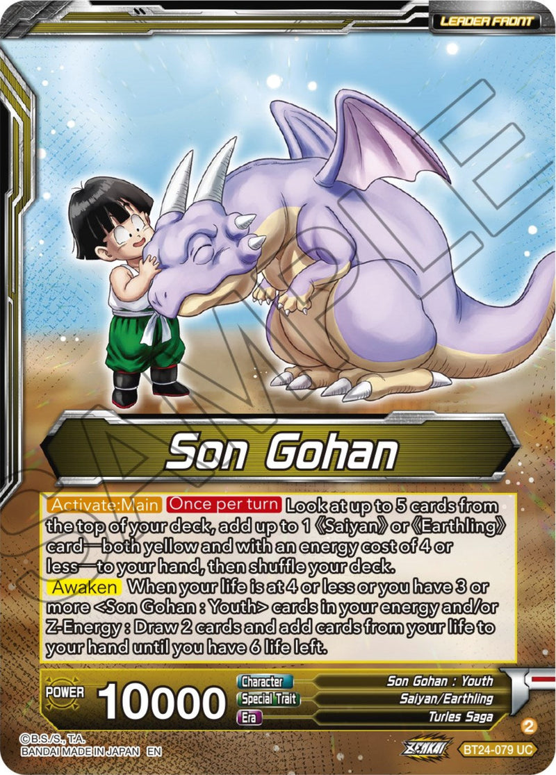 Son Gohan // Son Gohan, Rampage Premonition (BT24-079) [Beyond Generations] Parallel Foil