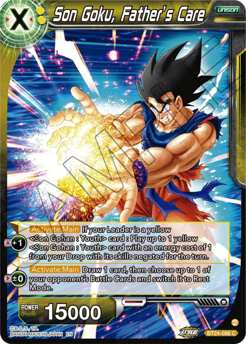 Son Goku, Father's Care (BT24-086) [Beyond Generations] Parallel Foil