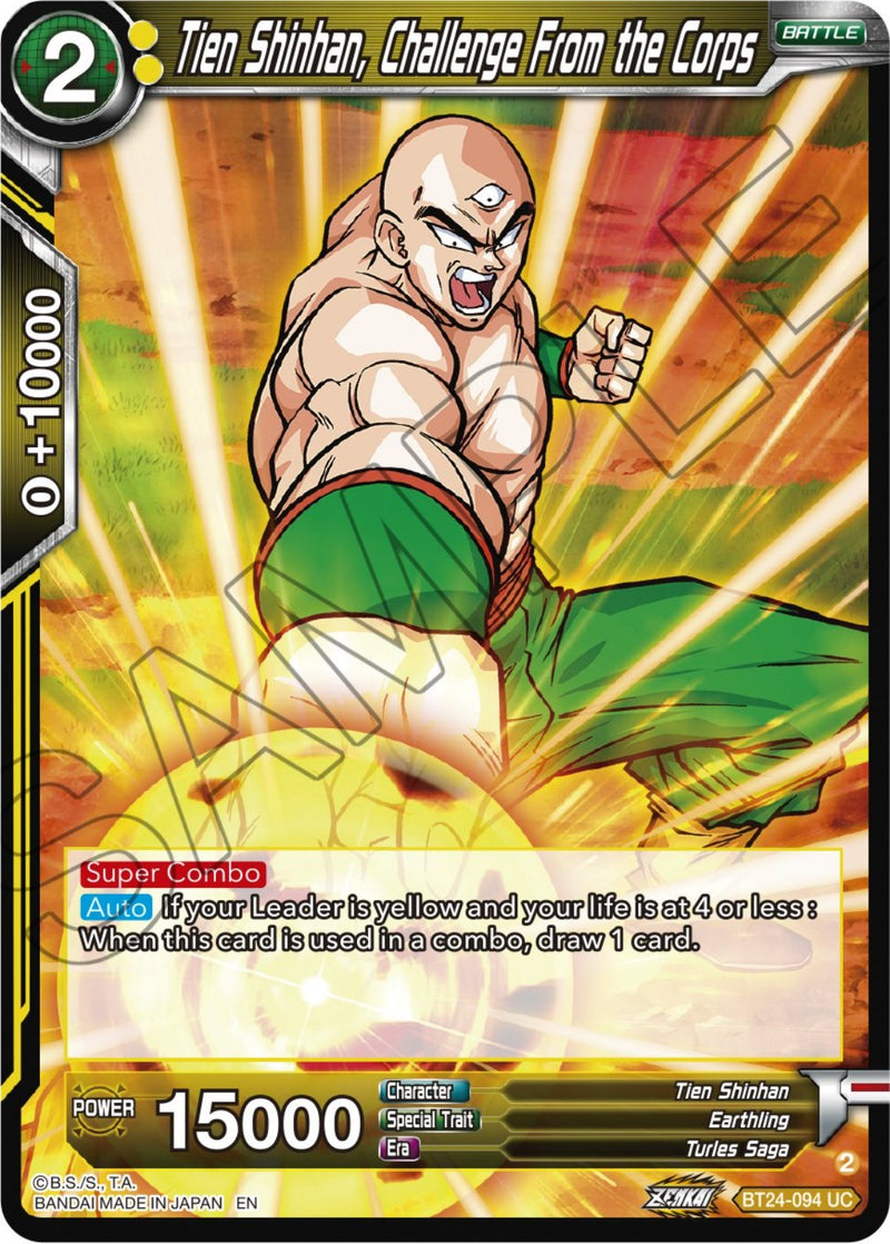Tien Shinhan, Challenge From the Corps (BT24-094) [Beyond Generations] Parallel Foil
