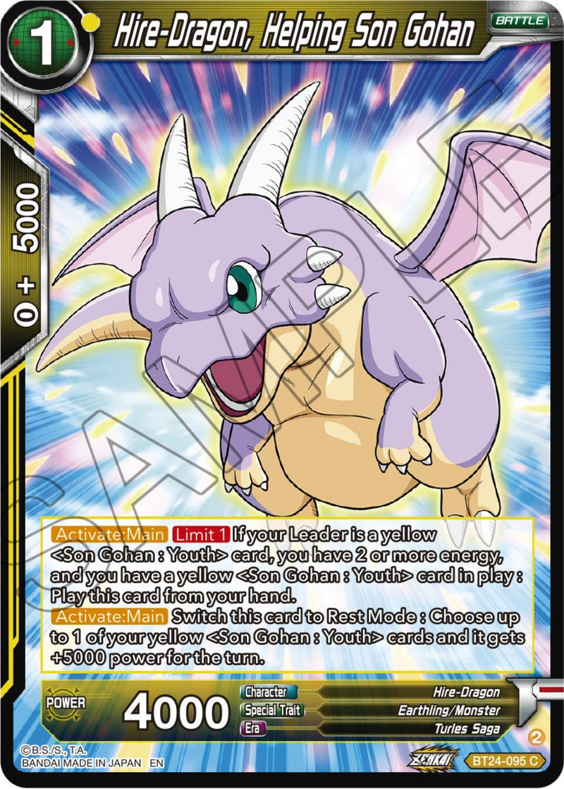 Hire-Dragon, Helping Son Gohan (BT24-095) [Beyond Generations] Parallel Foil