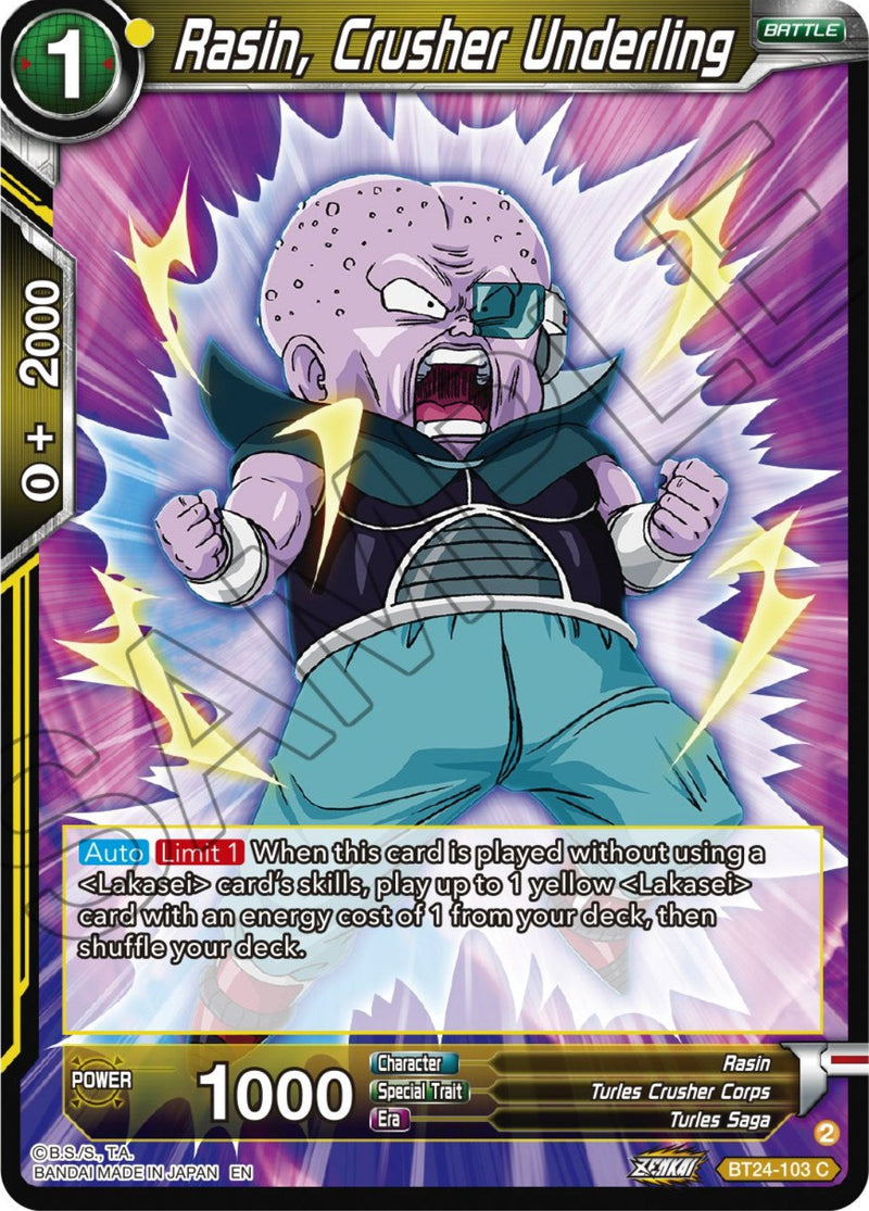 Rasin, Crusher Underling (BT24-103) [Beyond Generations] Parallel Foil
