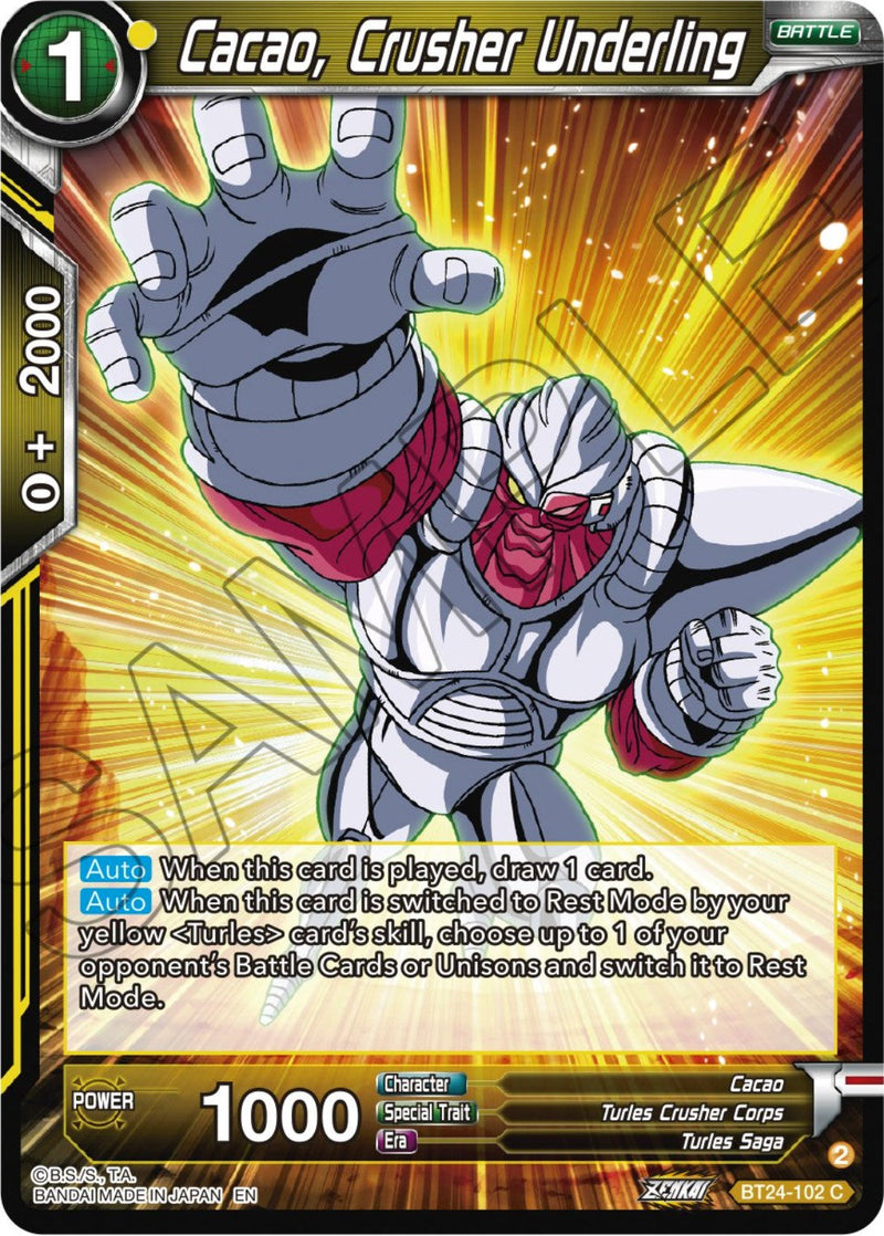 Cacao, Crusher Underling (BT24-102) [Beyond Generations] Parallel Foil